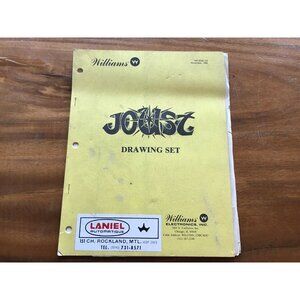 Vintage 1982 Williams JOUST Video Game Unit Drawing Set Manual